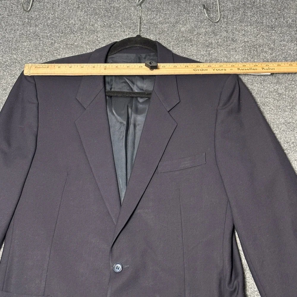 Jean-Paul Germain Sport‎ Coat Mens 42R Black Two Button Solid Made In France